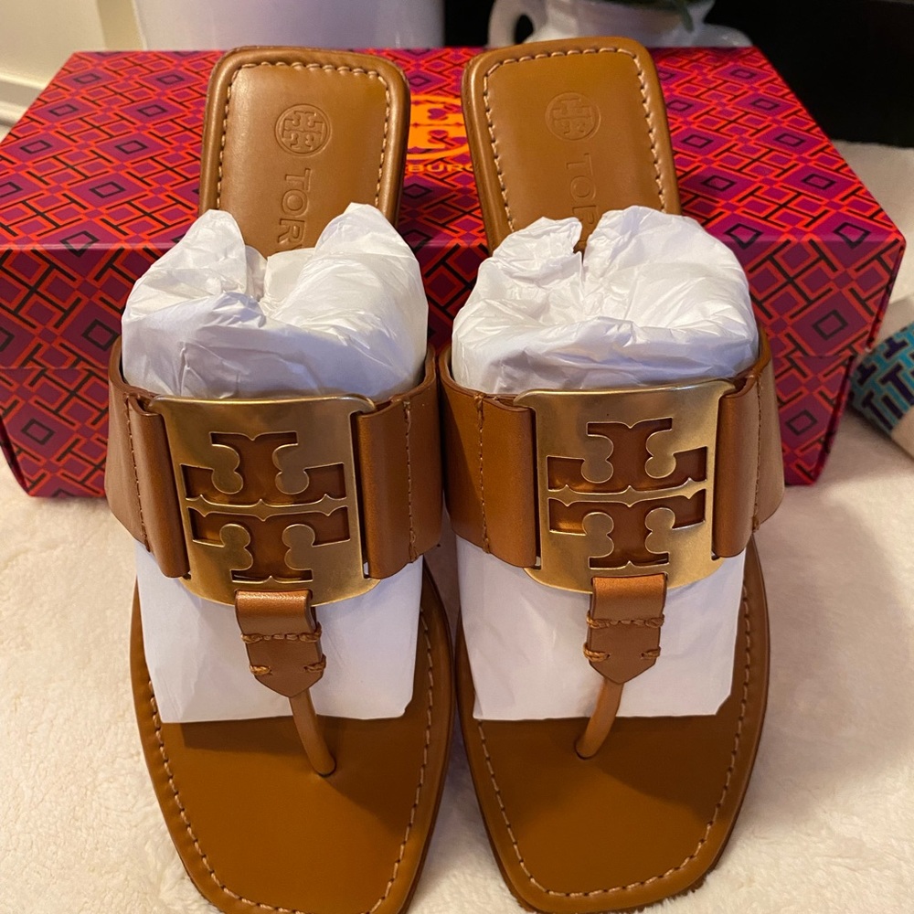 ✨NIB✨Tory Burch Georgia Sandal Calf Leather - Picture 6 of 9